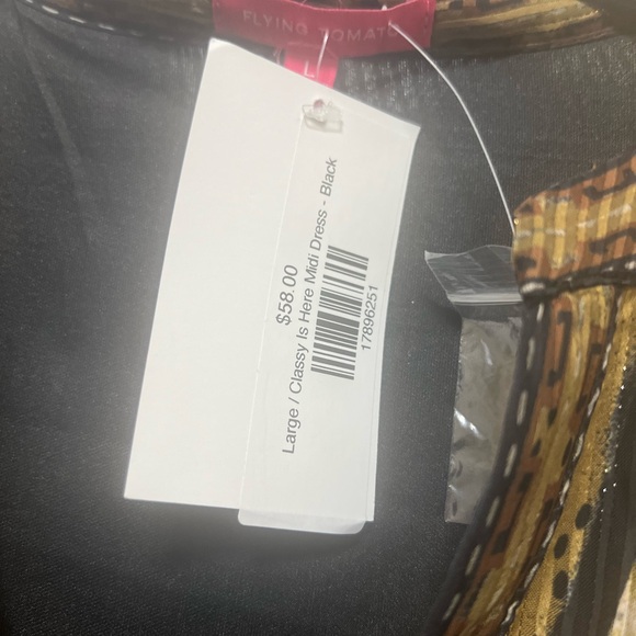 Flying Tomato Black Floral Midi Dress - Picture 4 of 4